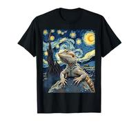 Dragón Barbudo Van Gogh Noche Estrellada Inspirado Cozy Creative Camiseta