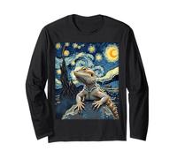 Dragón Barbudo Van Gogh Noche Estrellada Inspirado Cozy Creative Manga Larga