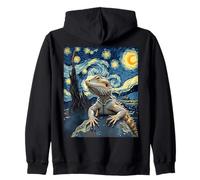 Dragón Barbudo Van Gogh Noche Estrellada Inspirado Cozy Creative Sudadera con Capucha