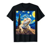 Dragón barbudo Van Gogh Obra de arte única para reptiles Camiseta