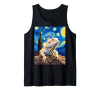 Dragón barbudo Van Gogh Obra de arte única para reptiles Camiseta sin Mangas