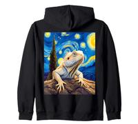 Dragón barbudo Van Gogh Obra de arte única para reptiles Sudadera con Capucha