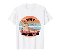 Dragón Bearbed Reptil Tiny Dinosaur Escamas Cute Dandelion Camiseta gráfica económica, Hombre, Blanco, L