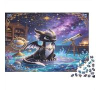 Dragón Bebé Negro Mágico Puzzle de 1000 Piezas Papel para Adultos Cielo Estrellado Fantasía Juego de Puzzle 1000 Piezas Creatividad Relajante Regalo Hogar 38x26cm/1000pcs