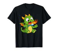 Dragón Bebé Respirando Fuego con Dibujos Camiseta