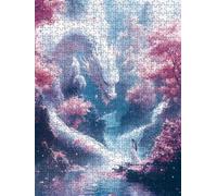 DragóN Blanco Puzzle 6000 Piezas, Rompecabezas Adultos Puzzle, Desafiante Puzzles de Decoración Juego de, Entretenimiento Juego Educativo para Toda la Familia, para Regalo Decoración DX0YL7-53