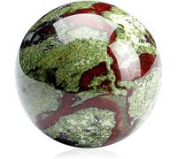 Dragon Bloodstone Crystal Sphere Ball, Polished Quartz Crystal Balls, Gemstone Balls for Decoration Fengshui,6~7cm