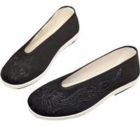 Dragón Bordado Tai Chi Artes Marciales Kung Fu Zapatos Unisex Tradicional Chino Antiguo Beijing Zapatos De Tela Antideslizantes Transpirables Suela De Goma Zapatos ( Color : Black , Size : 40 EU )