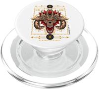 Dragón Cara Fuerza Fuerza Peligro Vintage Japón PopSockets PopGrip para MagSafe