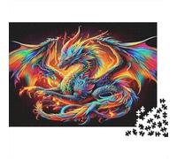Dragon Challenging Brainteasing Puzzle Fiery Dragon in Flames for Adults Kids Age 12 Years Up 52x38cm 1000pcs