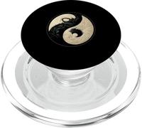 Dragón Chino Tradicional Blanco y Negro Kung Fu Yin Yang PopSockets PopGrip para MagSafe