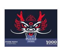 Dragon Chinois Puzle Desafíos Divertidos Decoración del Hogar 1000 Piezas Criatura fantasía Rompecabezas Imposible Entretenimiento Creativo para Adultos 38x26cm/1000pcs