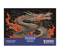 Dragon Chinois Puzzle Regalo Creativo Decoración del Hogar 1000 Piezas Criatura fantasía Rompecabezas Familiar Juego De Habilidad para Adultos 70x50cm/1000pcs