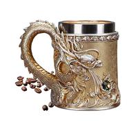 Dragon Coffee Mug -Dragon Beer Mug, Chinese Retro Art Cup | Dragn Eye Mugs for Tea, Coffee, Milk, for Men and Women, Home or Office Decor