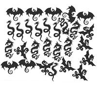 Dragon Collection - Calcomanías de vinilo de dragón, color negro