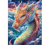 Dragon coloré Dans l'eau Puzzle 1000 Piezas Cartón Blanco Premium para Expertos Mitos Cuento de Hadas Vacaciones Fines Semana Hobby Y Ocio Regalo Navideño 1000 PCS
