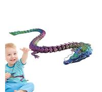 Dragón común impreso en,Dragón impreso con bisagras con sello flexible | Juguete de oficina colorido, modelos de dragón, Figuras de animales para niños, niñas, hombres, adultos