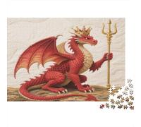 Dragón con Corona de oroCetro doradoRompecabezas De 1000 Piezas para Adultos, Juegos Educativos52x38cm/1000pcs