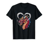 Dragón con humo en forma de corazón Camiseta
