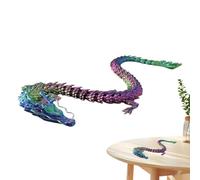 Dragón conjunto de impresión 3D, figura de animal impresa en 3D, decoración del hogar de fantasía, diseño cautivador modelo de dragón 3D articulado, libera posibilidades de creatividad, juguete de