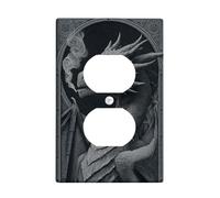 Dragon - Cubiertas de pared dúplex para baño, diseño gótico de fantasía, círculo, sin plástico, tamaño estándar, decorativas, para dormitorio, oficina, cocina, entrada, decoración