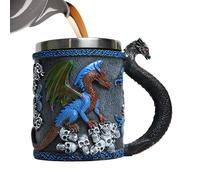 Dragon Cup - Taza de fantasía 3D, diseño medieval, diseño gótico de dragón chalice, taza decorativa de resina, para coleccionistas de leche, decoración del hogar o fiestas temáticas