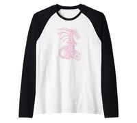 Dragon Cycling Bicycle - Bicicleta Divertida para Montar en Bicicleta Camiseta Manga Raglan