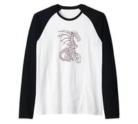 Dragon Cycling Bicycle - Bicicleta Divertida para Montar en Bicicleta Camiseta Manga Raglan