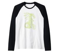 Dragon Cycling Bicycle - Bicicleta Divertida para Montar en Bicicleta Camiseta Manga Raglan