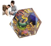 Dragón Dados de Resina Ocular, Dados de núcleo líquido | Resina rol de Juego Dados oculares,Accesorios de rápidos y Efectos de Juego, artesanías Hechas a Mano de múltiples Lados para niñas para niños