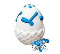 Dragón de béisbol impreso en 3D con huevo, juguete para aliviar el estrés | Juguetes Fidget de dragón impresos en 3D con alas para niños, niñas, adultos, hogar, oficina, escritorio, estantería