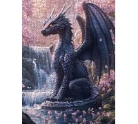 DragóN De Cascada Puzzle 2000 Piezas, Rompecabezas Adultos Puzzle, Desafiante Puzzles de Decoración Juego de, Entretenimiento Juego Educativo para Toda la Familia, para Regalo Decoración DX0YL7-764