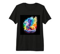 Dragón de Color Arcoiris de Cuento de Hadas Camiseta Premium