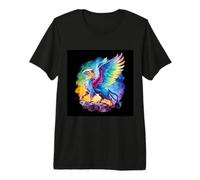 Dragón de Color Arcoiris de Cuento de Hadas Camiseta Premium