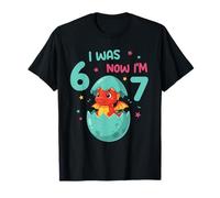 Dragón de cumpleaños de 7 años 6 Now I'm 7 67 Funny for Kids Camiseta