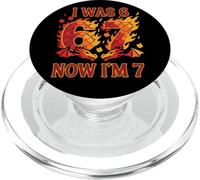 Dragón de cumpleaños de 7 años tenía 6 años Ahora Tengo 7 67 Divertido para niños PopSockets PopGrip para MagSafe