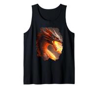 dragón de Fuego Criatura mística dragón de Fuego fantasía Camiseta sin Mangas