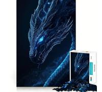 Dragón de Hielo Místico - Rompecabezas para Adultos de 1000 Piezas Juguete para ejercitar la lógica Divertido y Relajante Bordes Lisos (38x26cm)