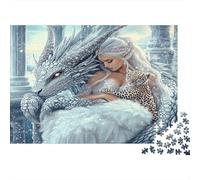 Dragón de Hielo Mujer Puzzle de 1000 Piezas Puzzle para Adultos Palacio Fantasía Relajación Concentración Decoración Regalo 70x50cm/1000pcs