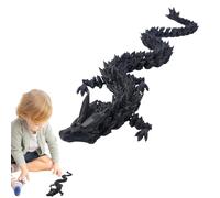 Dragón de impreso en 3D de 11.8 pulgadas - Dragón articulado de móviles flexible para la oficina en casa decoración de juguetes de escritorio ejecutivo, adorno de Navidad de Halloween presente