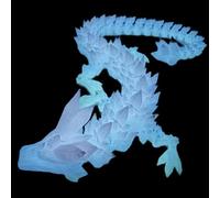 Dragón de impreso en 3D de 11.8 pulgadas - Dragón articulado de móviles flexible para la oficina en casa decoración de juguetes de escritorio ejecutivo, adorno de Navidad de Halloween presente