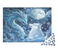 Dragón de Invierno Puzzle 1000 Piezas De Cartón Grueso Juego De Rompecabezas En Paquete Anti Estrés Adultos para Actividad para Sobremesa como Regalo Original 38x26cm/1000pcs