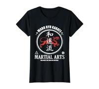 Dragón de Karate Wado-Ryu con Kanji Spirit para el Karateka Camiseta gráfica económica, Mujer, Negro, M