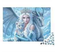 Dragón de la Reina del Hielo Rompecabezas 1000 Piezas Adultos Ilustrados Coloridos Papel Regalo Familiar Juego Difícil 38x26cm/1000pcs