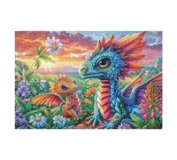 Dragón de Llama Colorida Puzzle 1000 Piezas 3D Creativo Detallado Happy Time Rompecabezas para Hombres Y Mujeres Decoración Hogar Moderno Construir Maquetas 1000 PCS