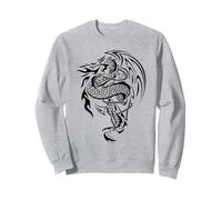 Dragón de mar Que Respira Fuego con ilustración de Ancla Sudadera