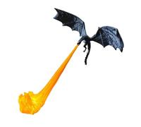 Dragón - Decoración mística para estantería, decoración de fantasía hecha a mano, diorama iluminado, diseño creativo de escultura estética para estudio, oficina