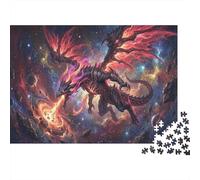Dragón Devorador de Estrellas Puzzle De Madera 1000 Piezas Adultos Y Niños,Rompecabezas,Desafío,Regalo Ideal,Deco Pared,14 Años+,Anti-estrés,Relax,Reto,Madera,Educativo (75x50cm)