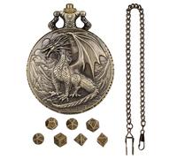 Dragon Dice Set, RPG Pocket Case, Dice Kit, Authentic Set with Storage Case for Dungeons Dragons Tabletop Board Games Family Adventure Collectible Gift Sturdy