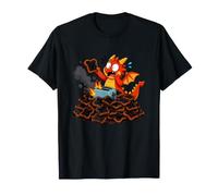 Dragón Divertido Tostada quemada Desayuno Cocina Caos Camiseta